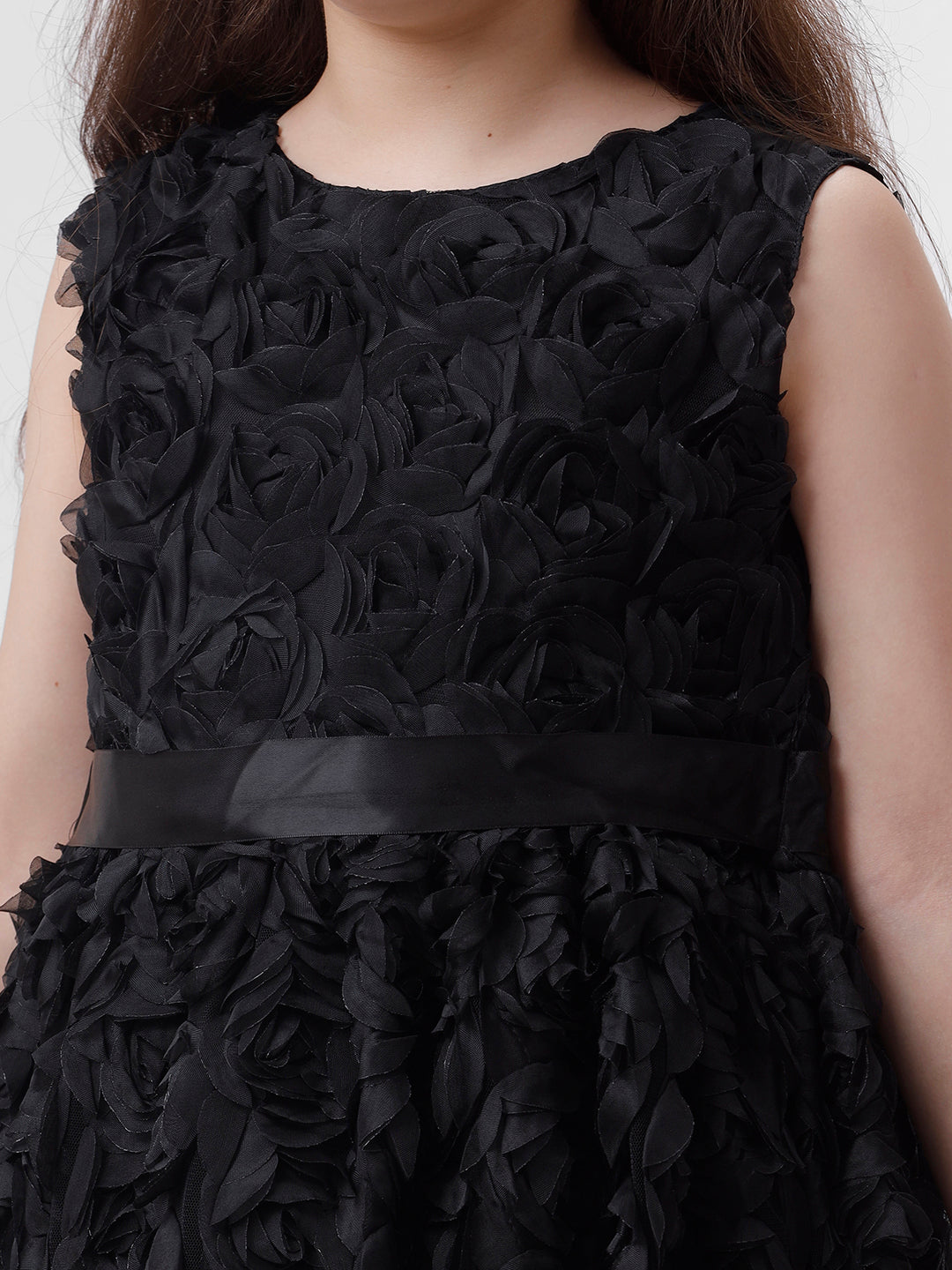 Girls 3D Rose Dress