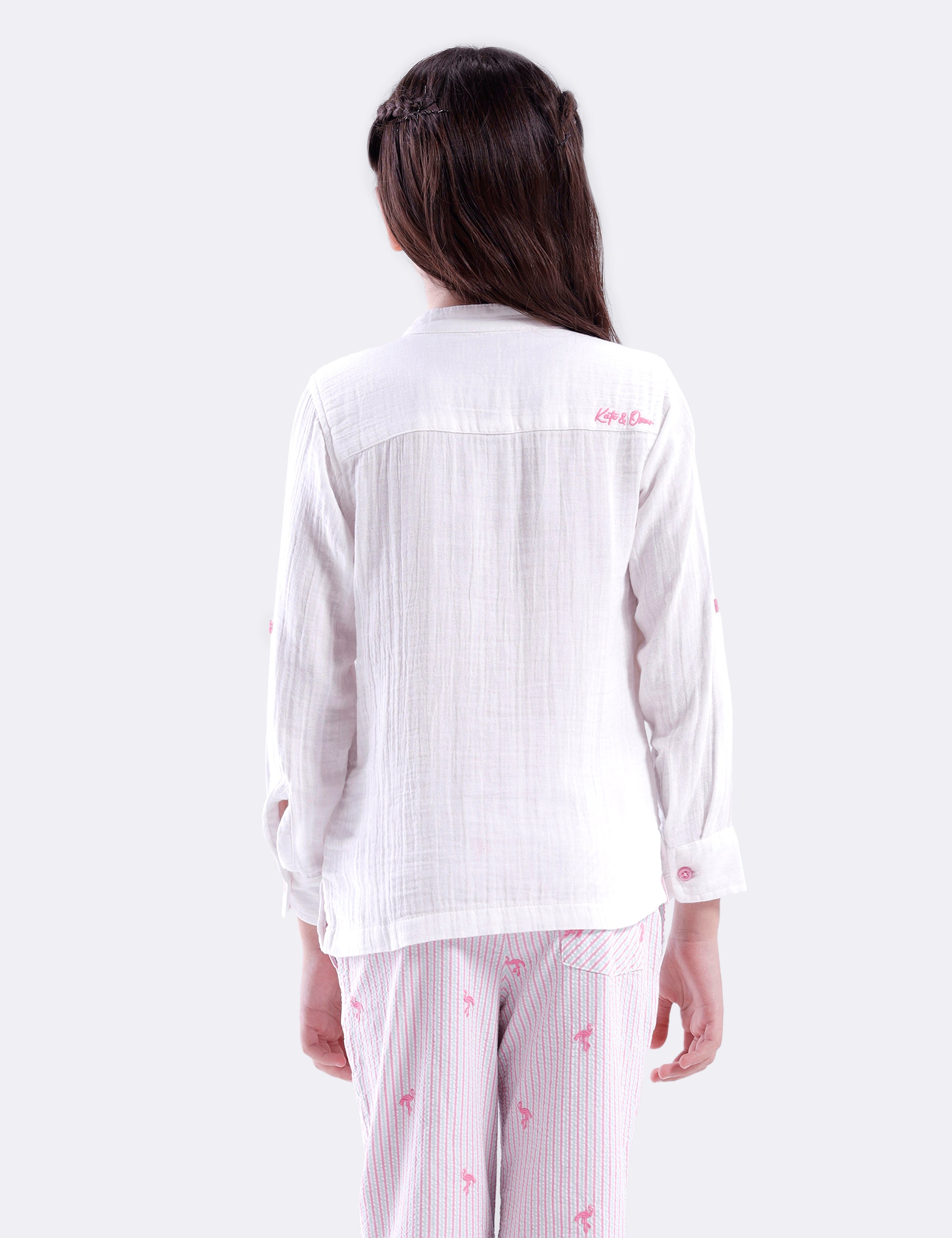 Unisex long sleeve shirt with bow