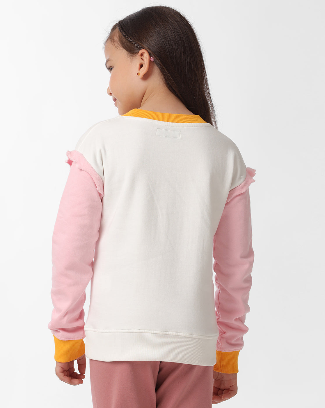Girls heart printed sweatshirt