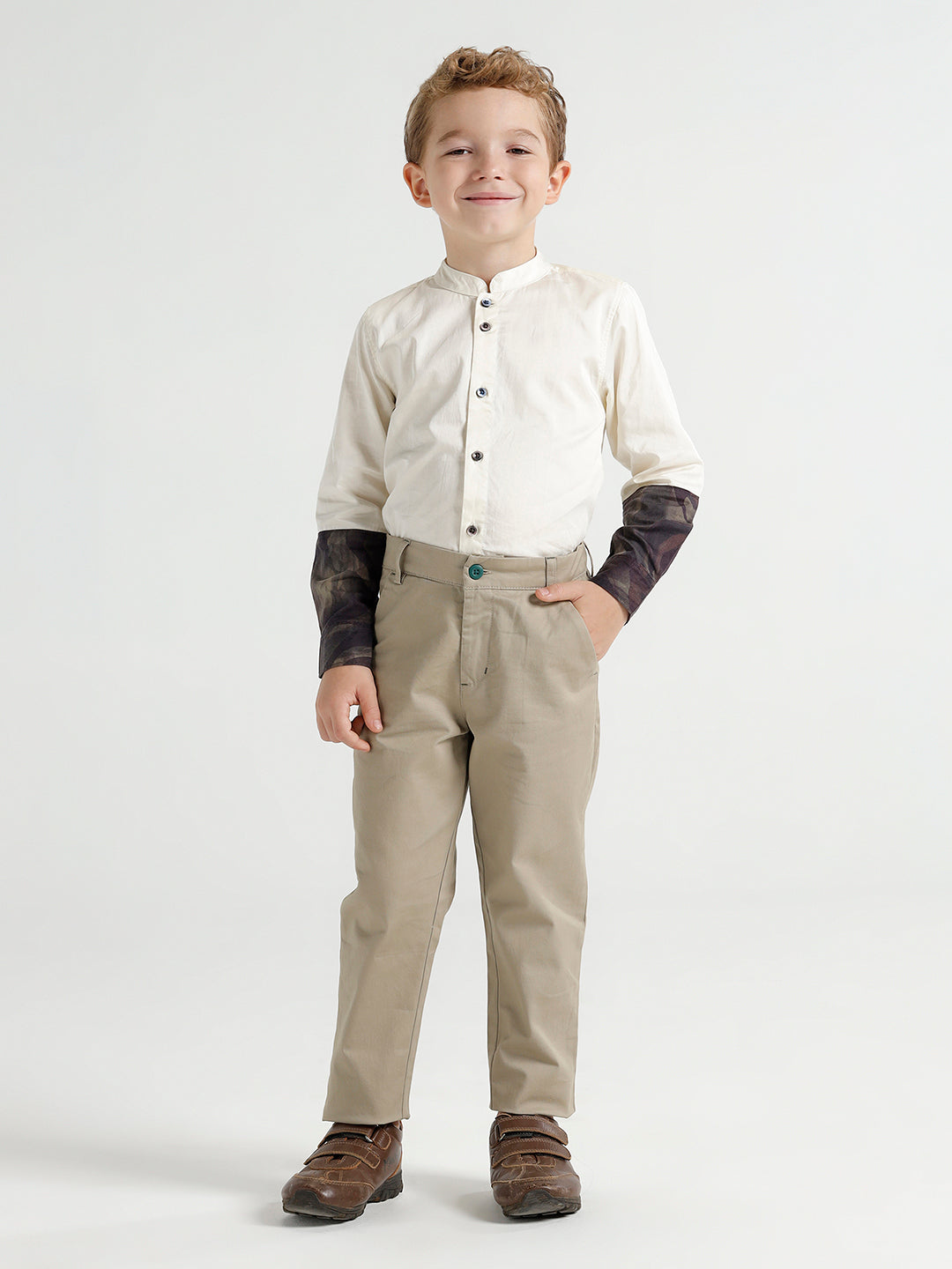 Boys Trouser with contrast inner waistband