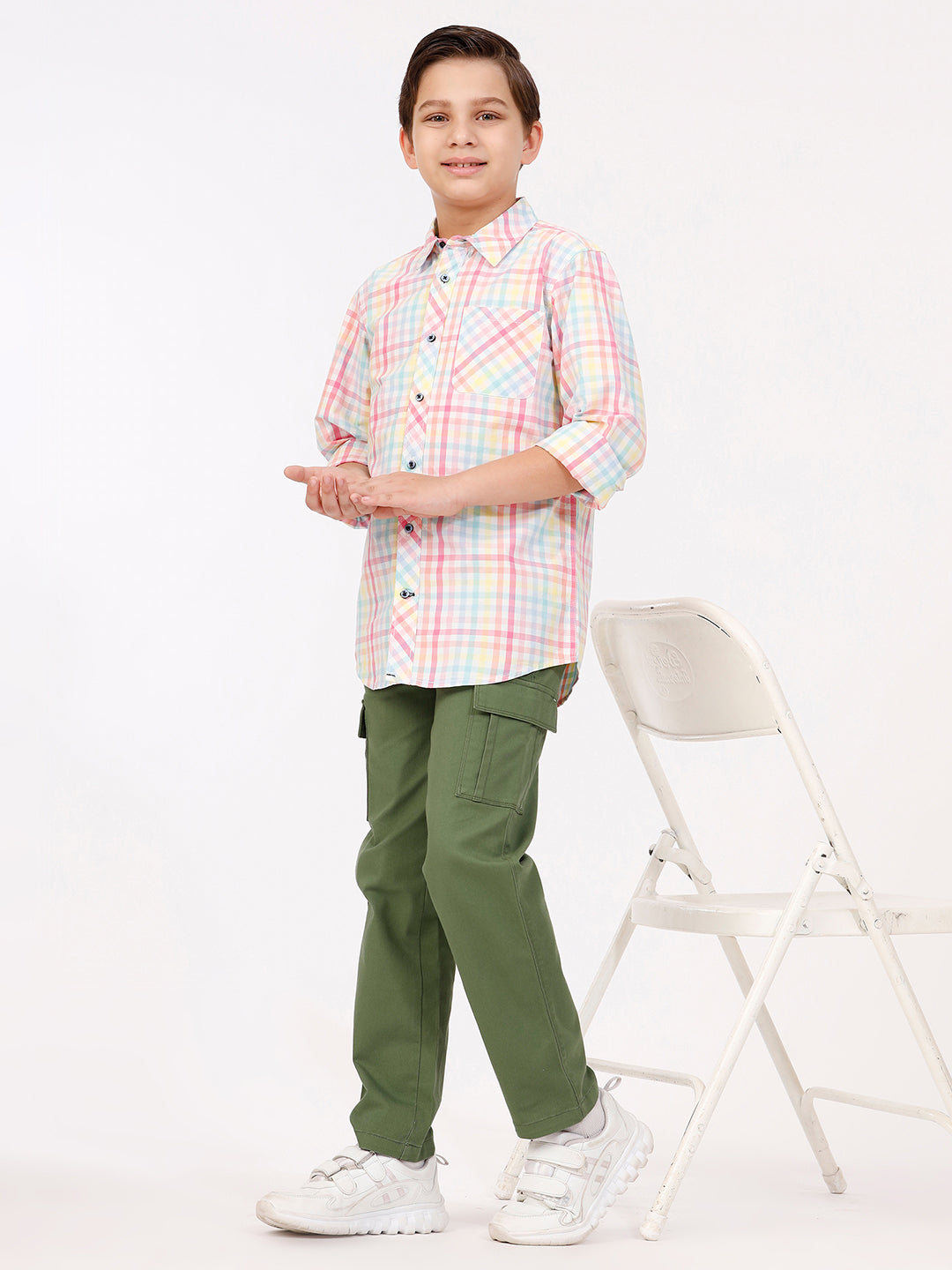 Boys Long Sleeve Shirt with KO print at back