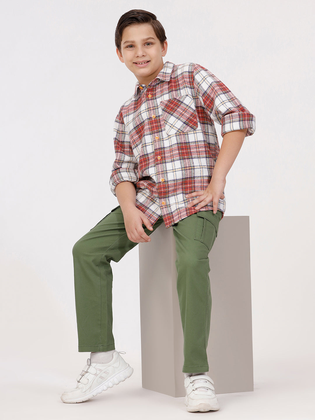 Boys Long Sleeve Check Shirt