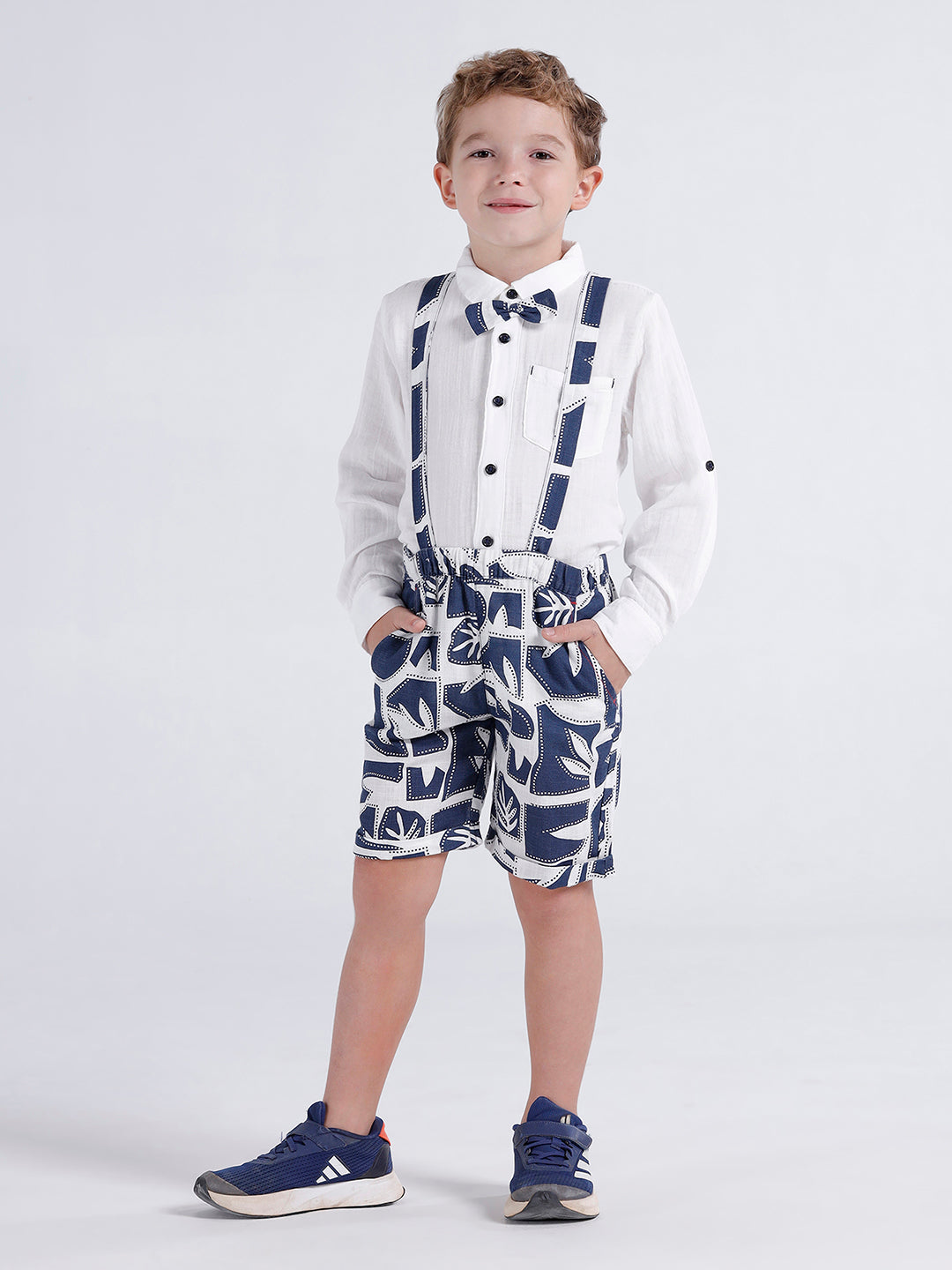 Boys Long sleeve with contrast bow and sleeve tab