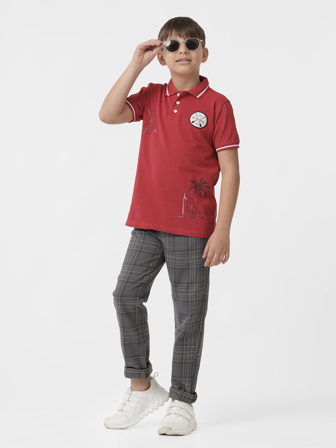 Boys Printed Polo T-shirt