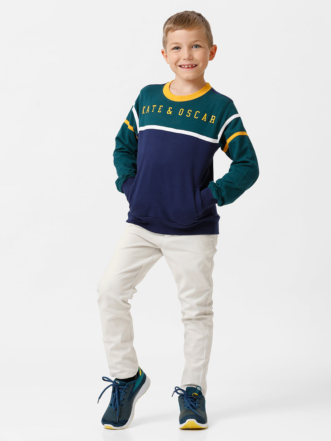Boys Cut & Sew Placement Printed Sweatshirt