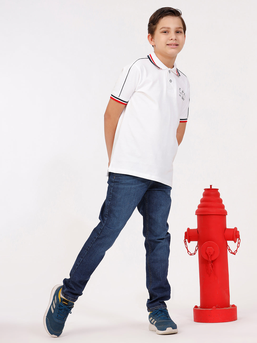 Boys Polo Tshirt with Tipping Collar
