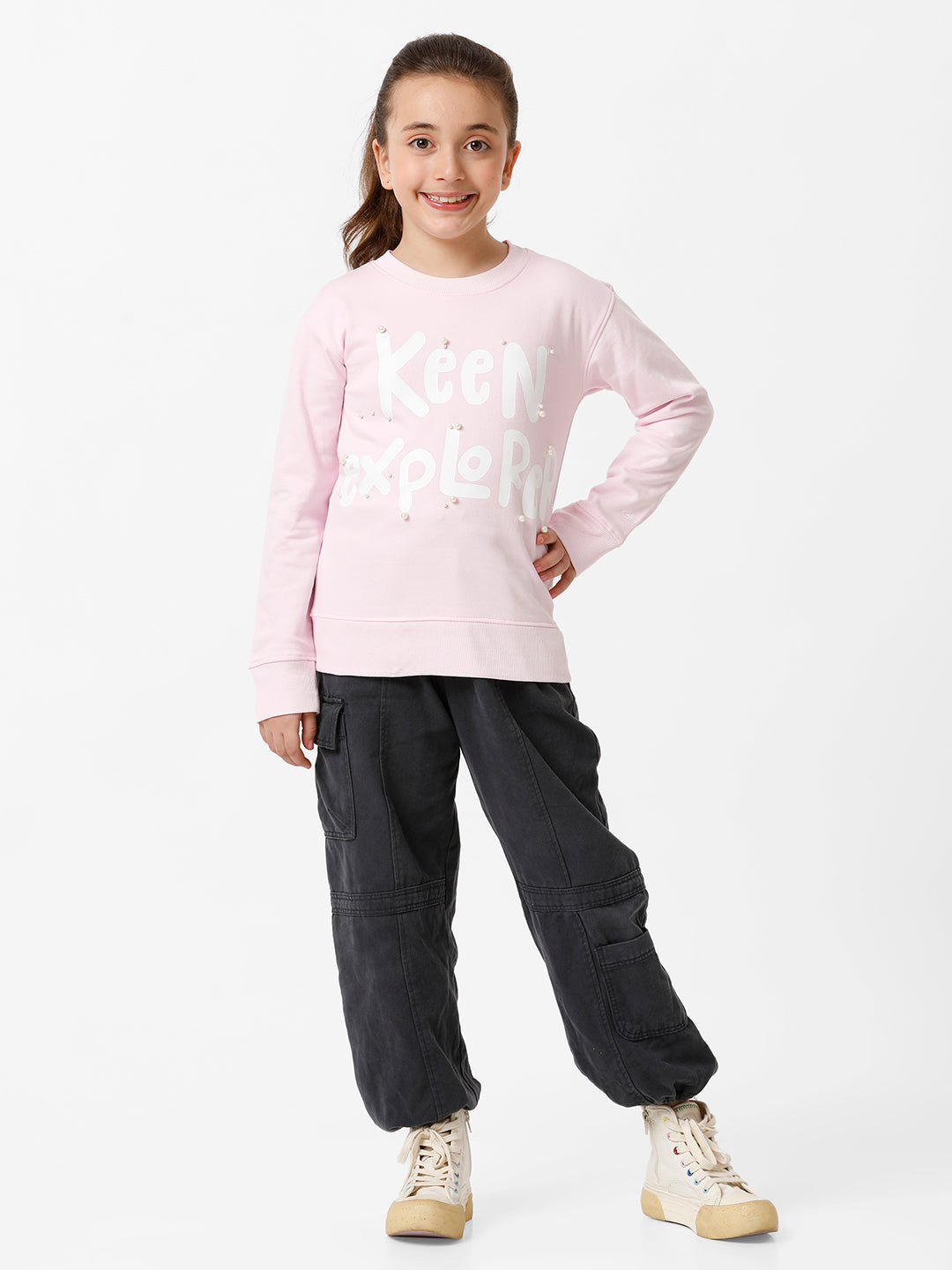 Girls Beaded Sweatshirt