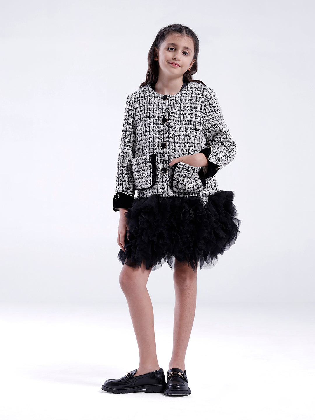 Girls Jacket with fancy buttons