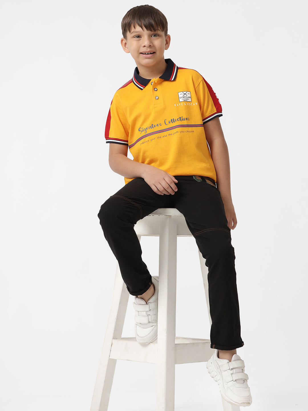 Boys Printed Polo T-shirt