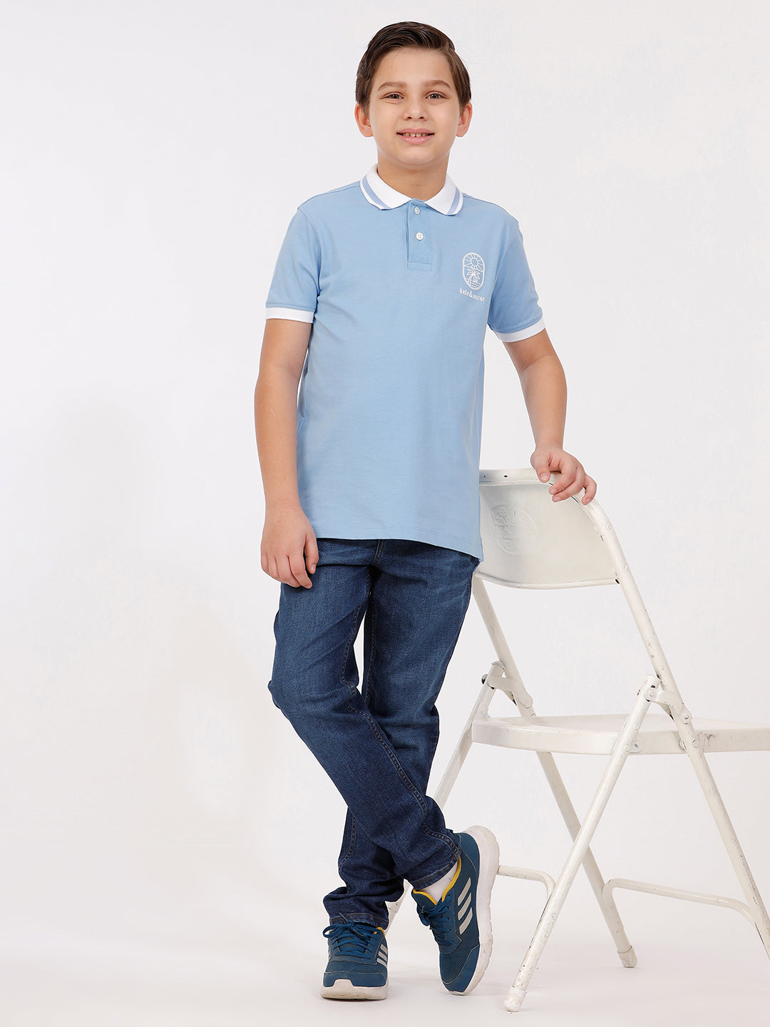Boys Polo Tshirt with Tipping Collar