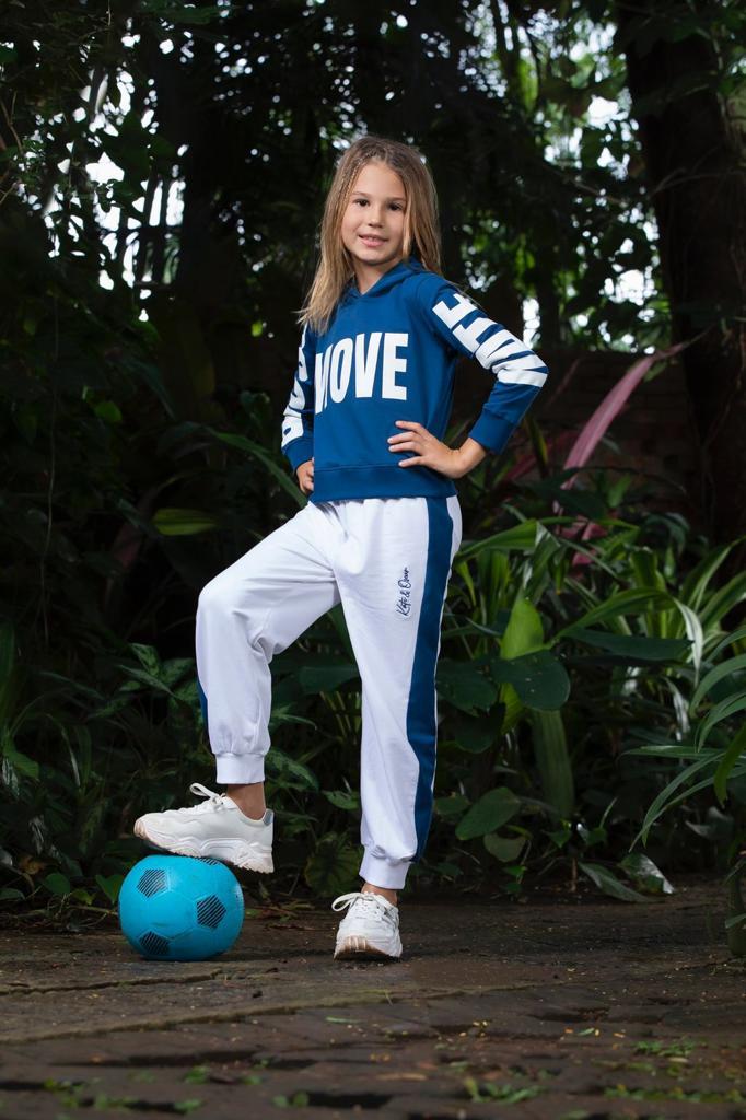 Navy Blue Sweatshirt with Print