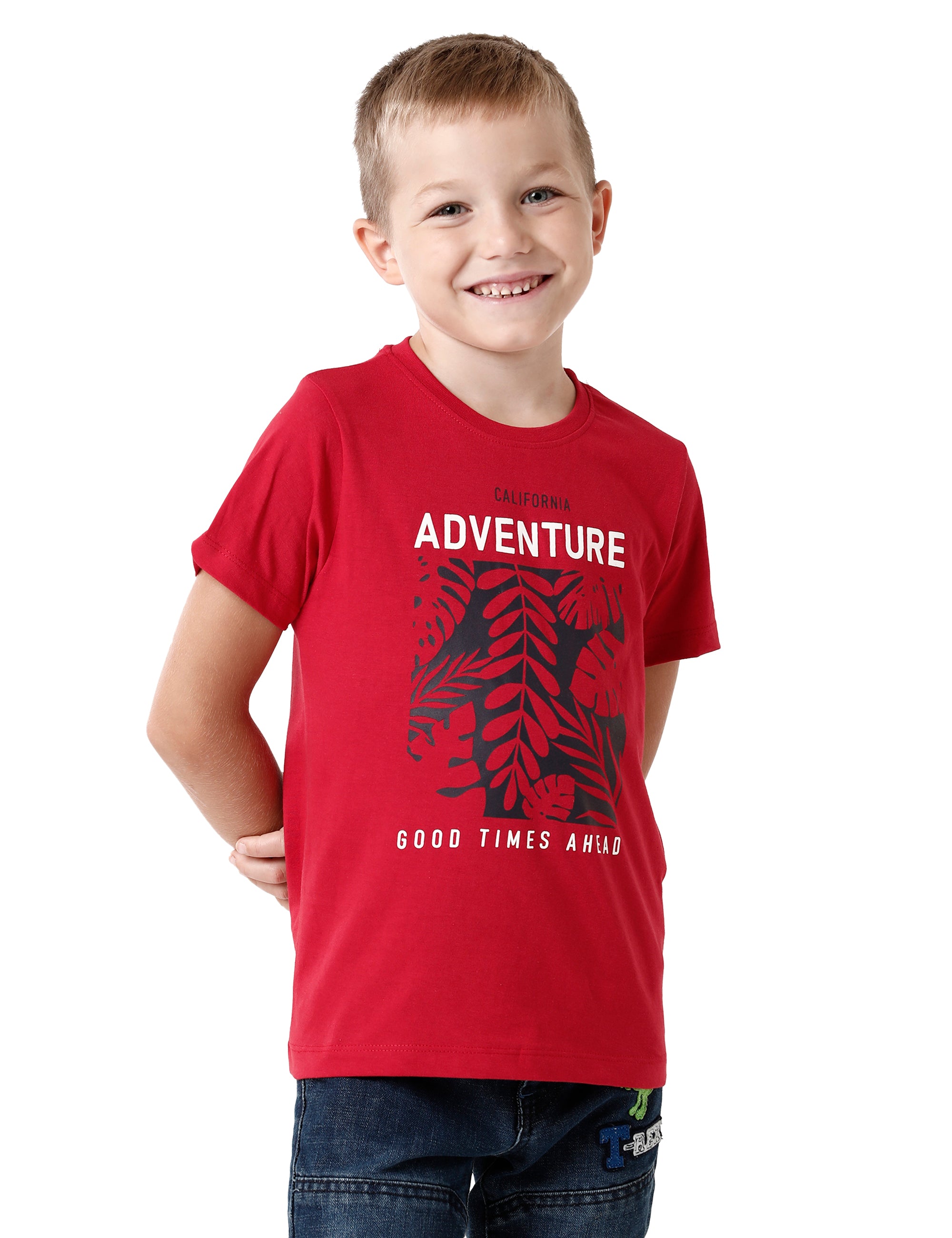 Red Adventure Printed T-shirt