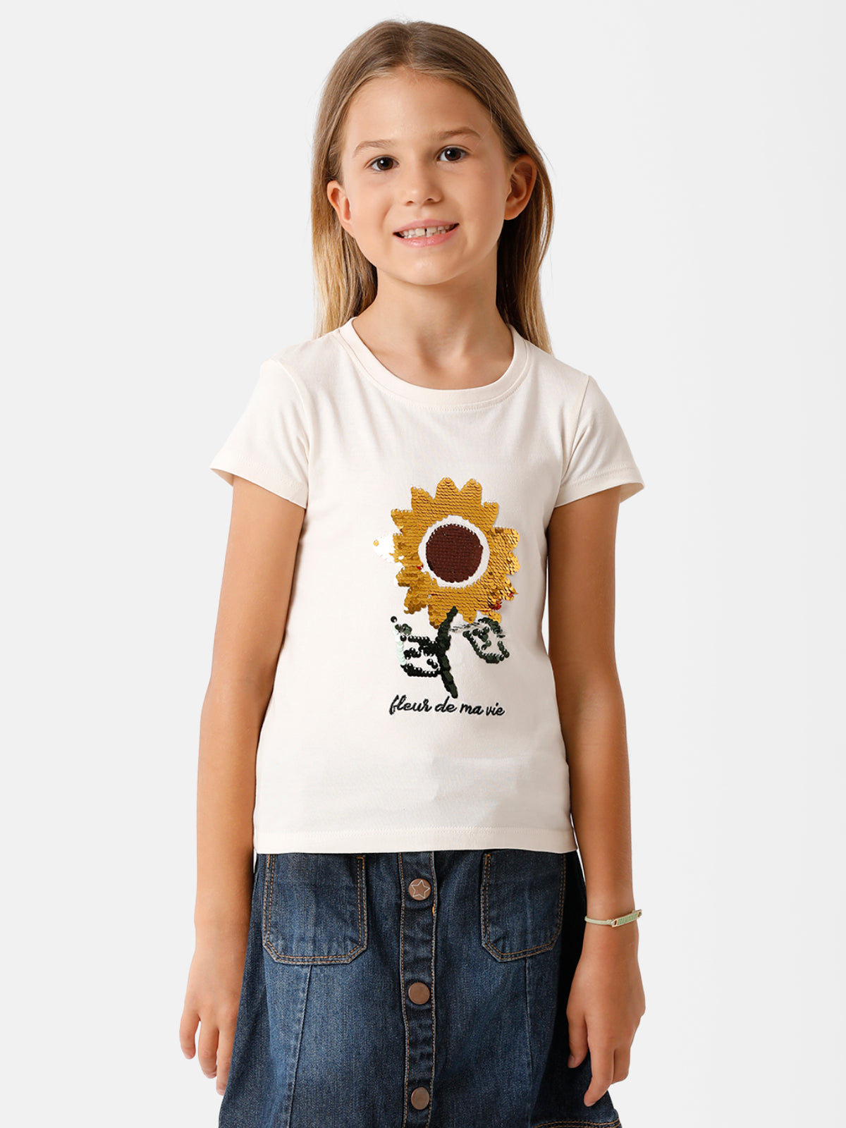 White T-Shirt with Print