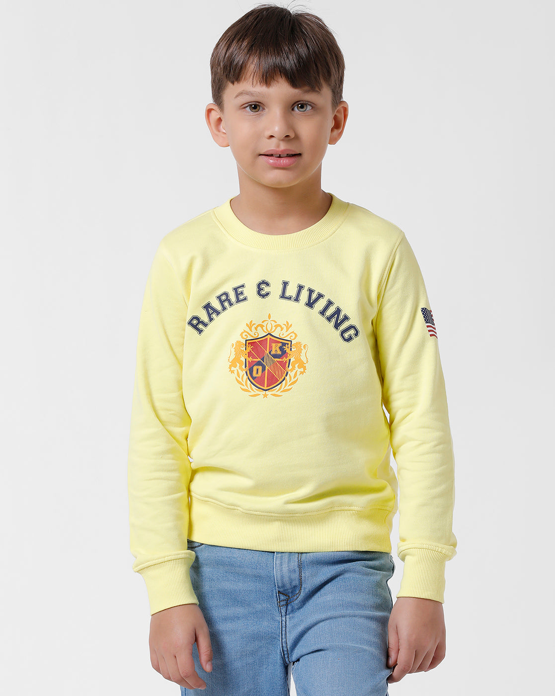 Yellow Printed Sweatshirt