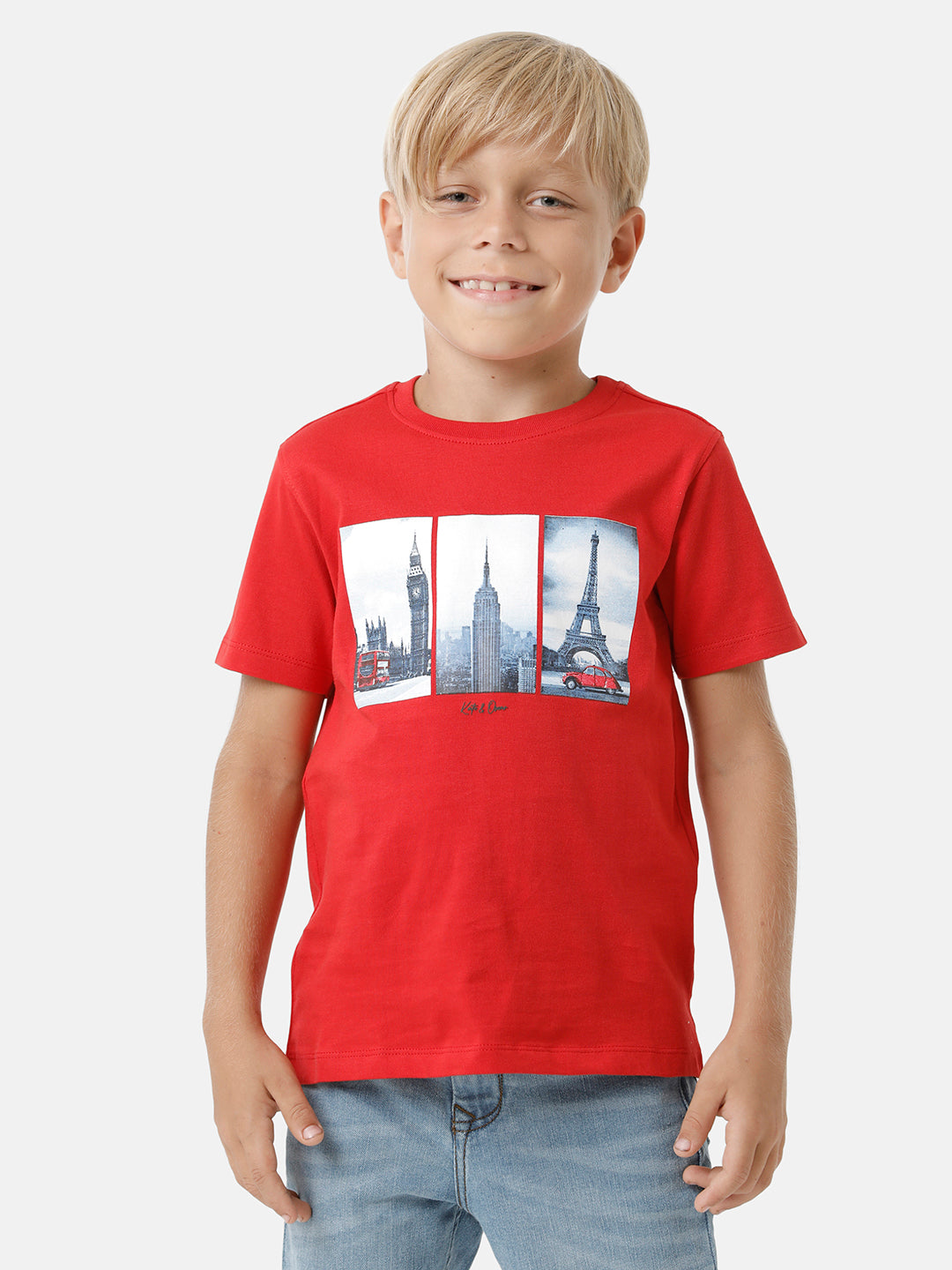 Boys Placement Printed T-shirt