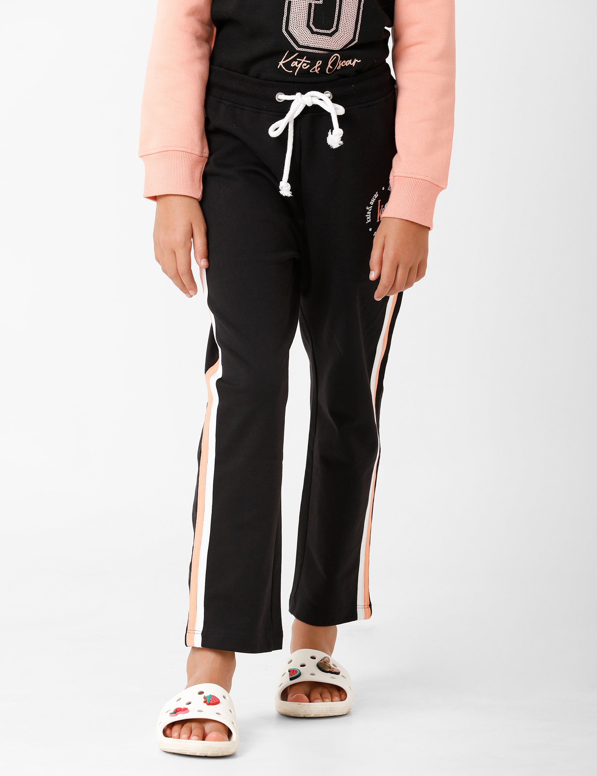 Black KO Embroidered Track Pant