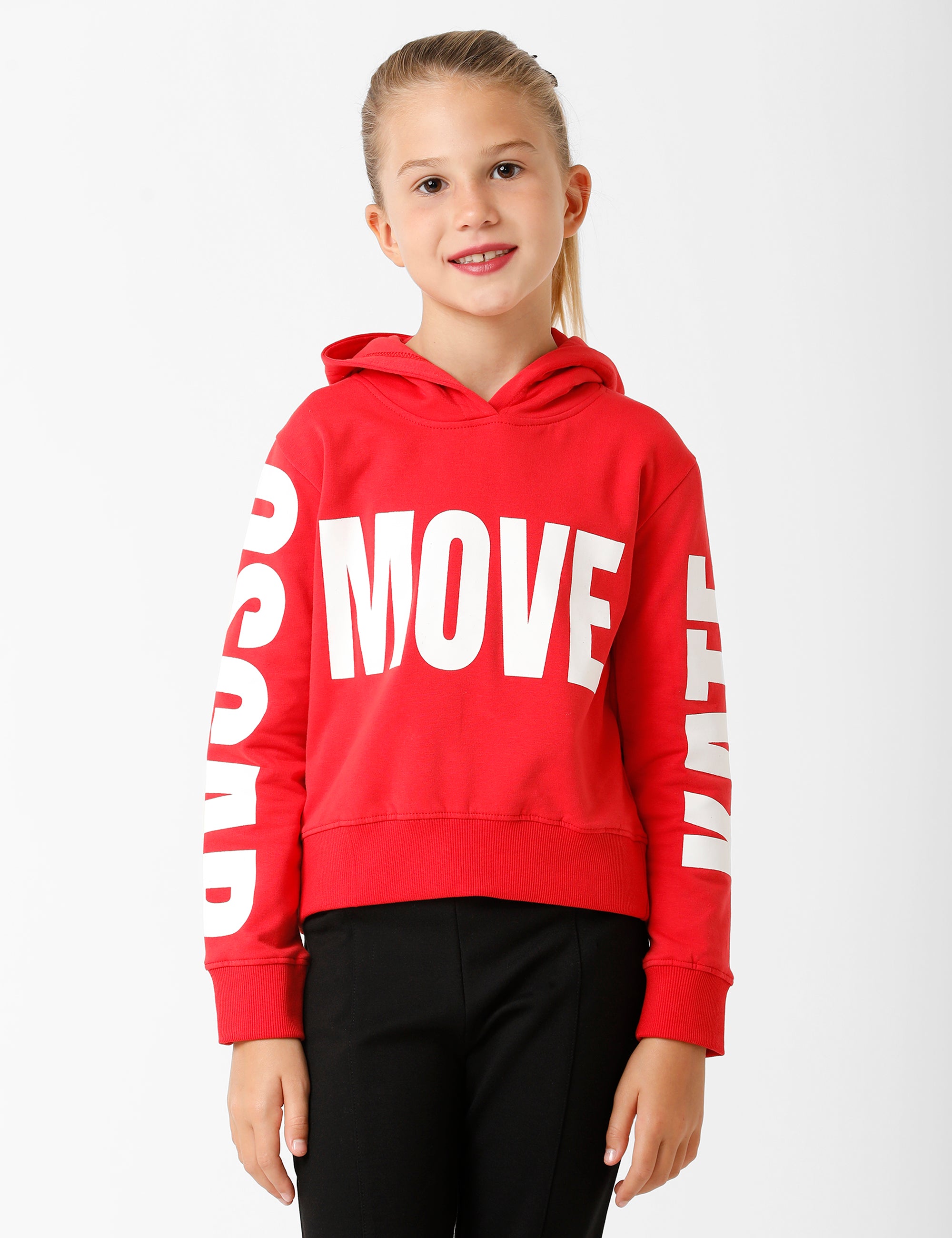 Bright Red Printed Sweatshirt