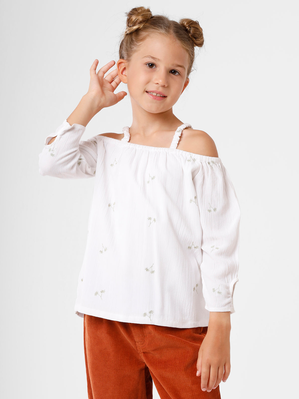 White Floral Off Shoulder