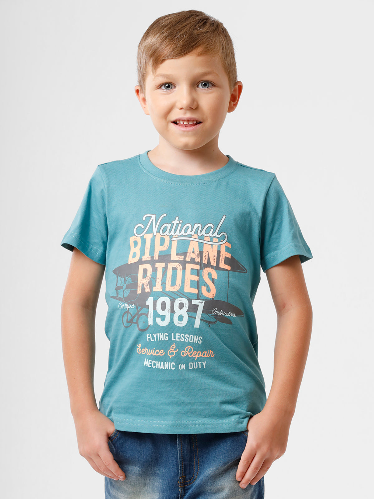 Blue Printed Tee