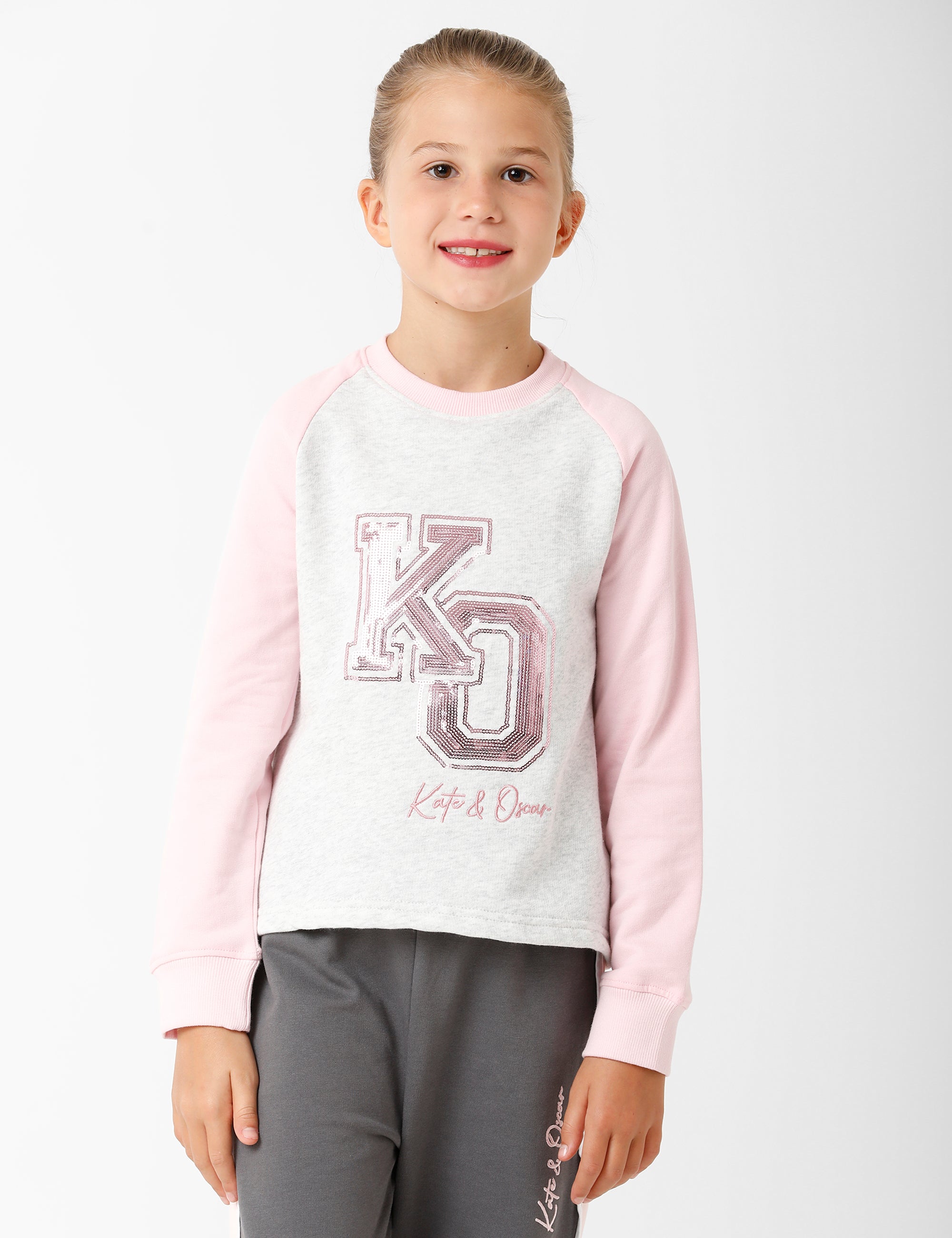 Light Grey Printed Sweatshirt