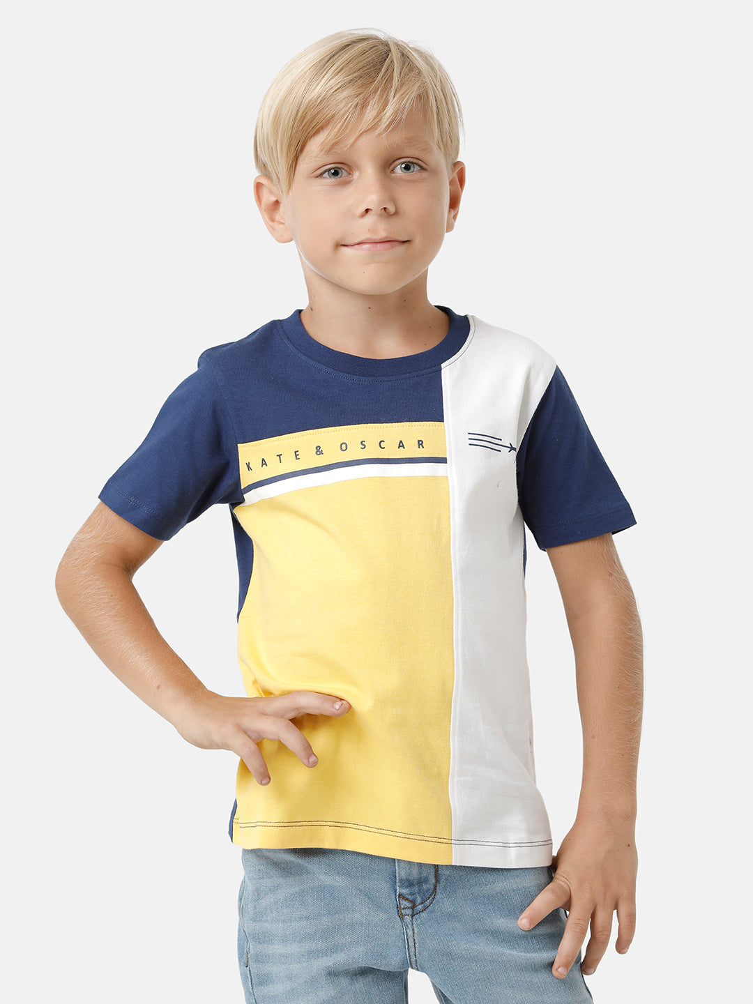 Boys Cut & Sew Placement Printed T-shirt