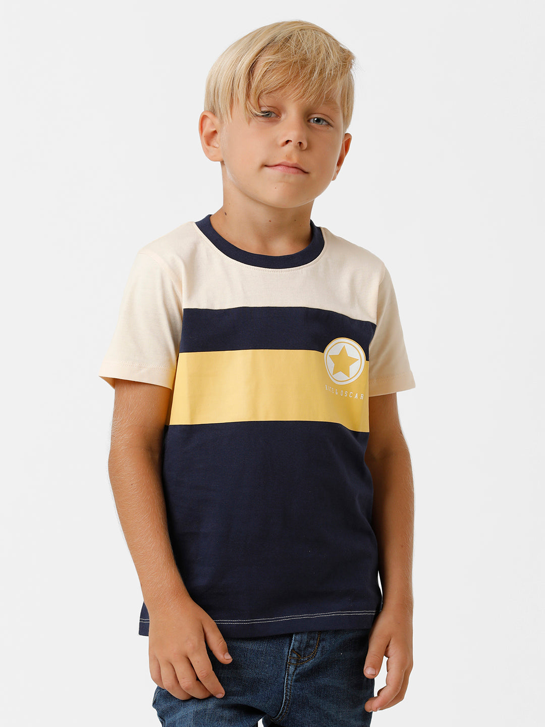 Boys Cut & Sew Placement Printed T-shirt