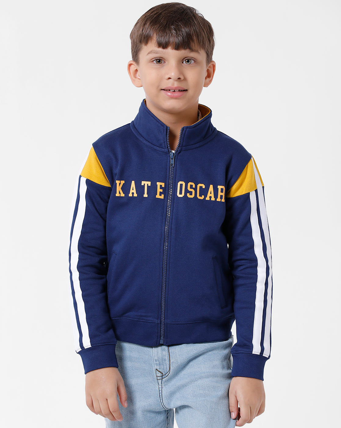 Navy Blue Cut & Sew Sweatshirt