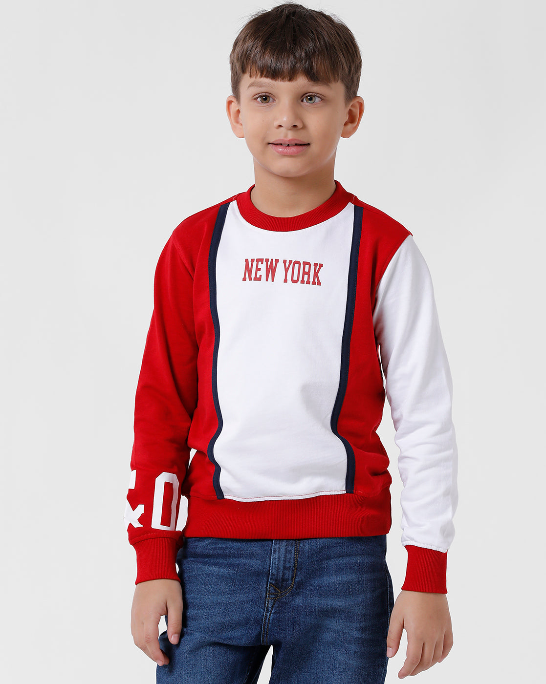 Red Cut & Sew Sweatshirt