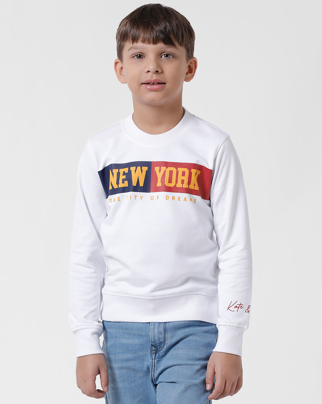 White Printed Sweatshirt