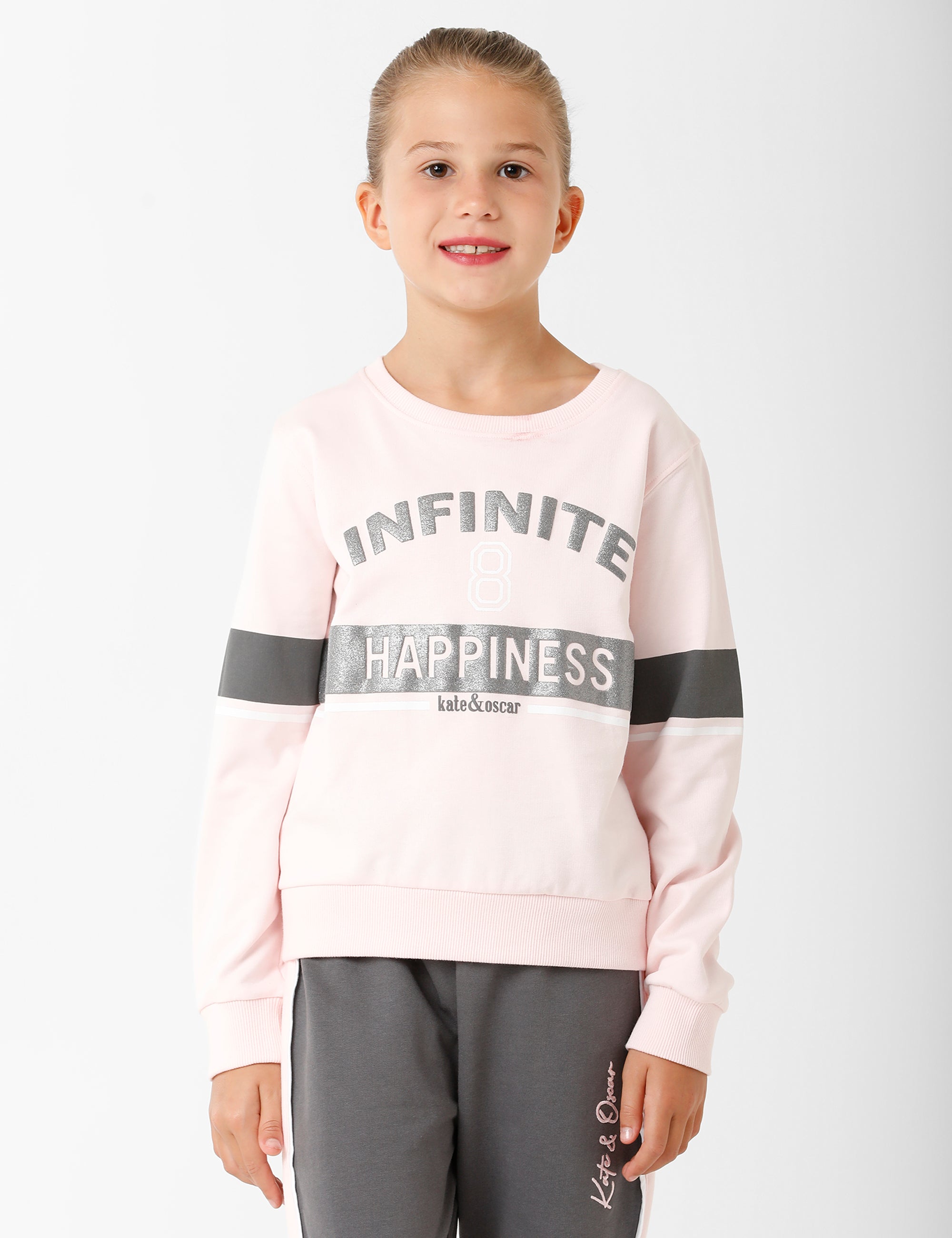 Printed Pink Happiness Sweatshirt