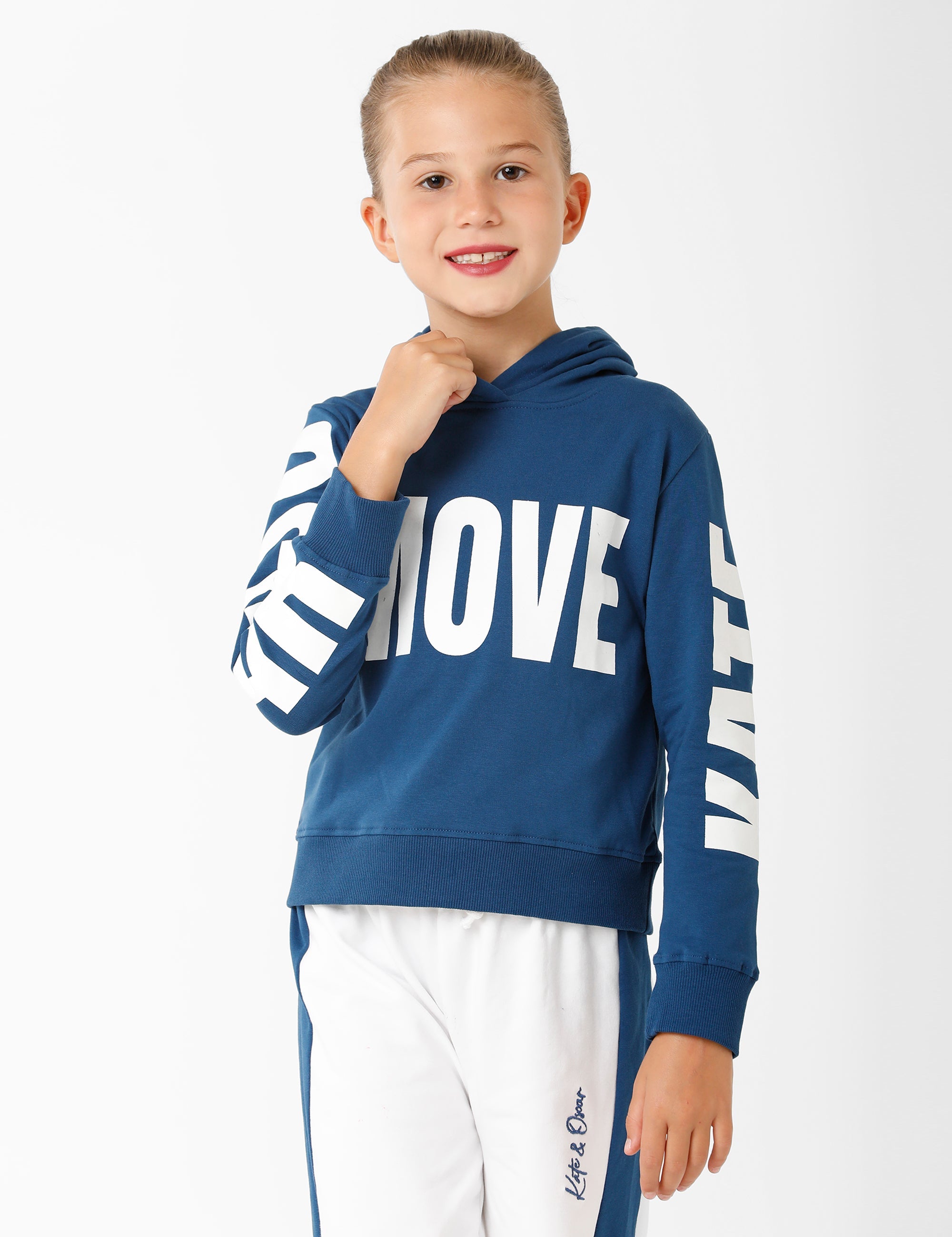 Navy Blue Sweatshirt with Print