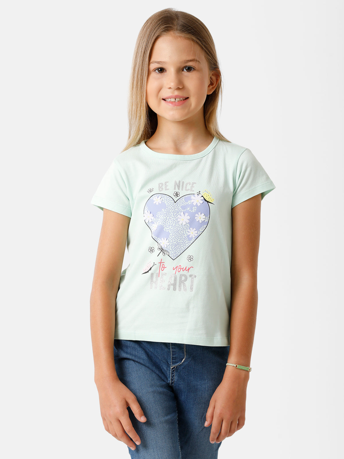 Simple Blue T-Shirt with Print