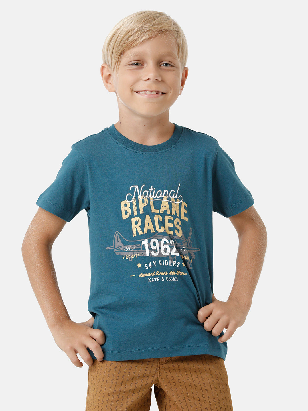 Boys Cut & Sew Printed T-shirt
