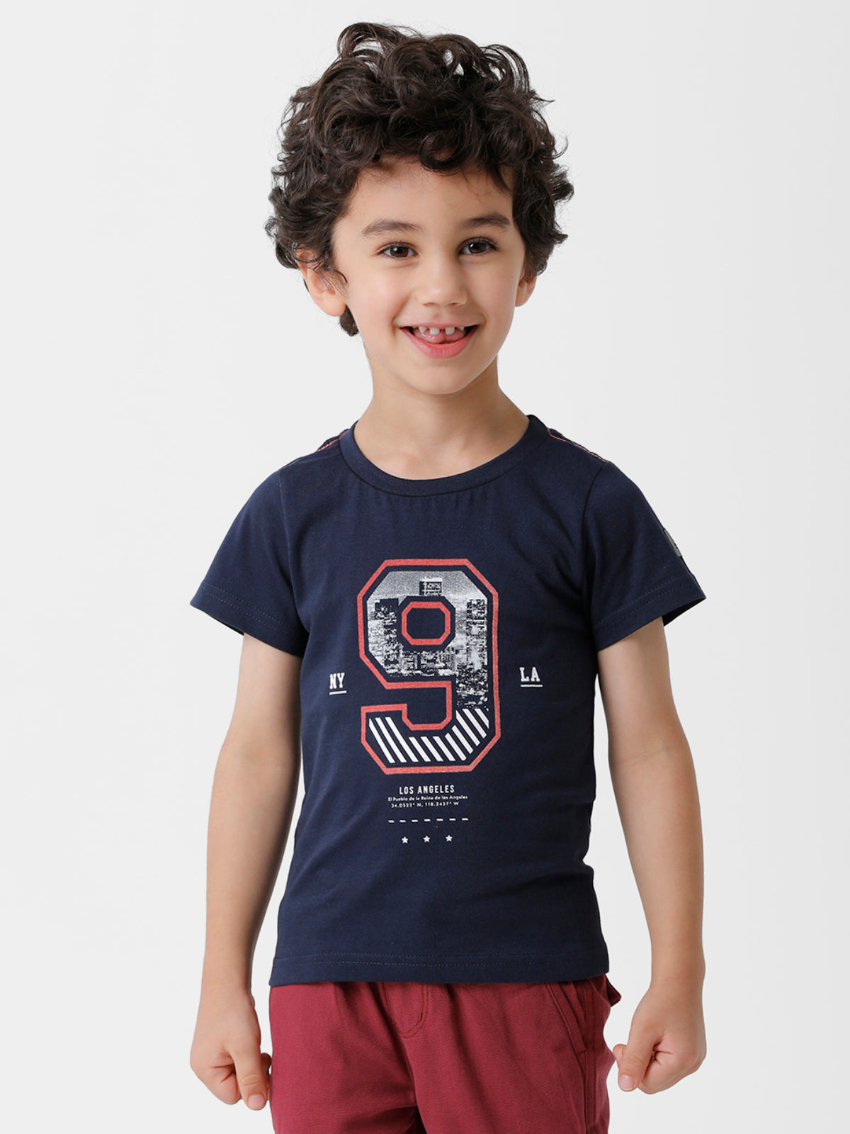 NY 9 LA Printed Tee