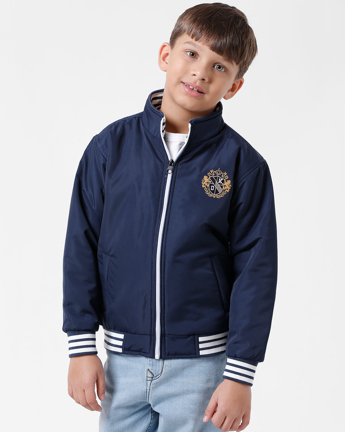 Navy Winter K&O Jacket