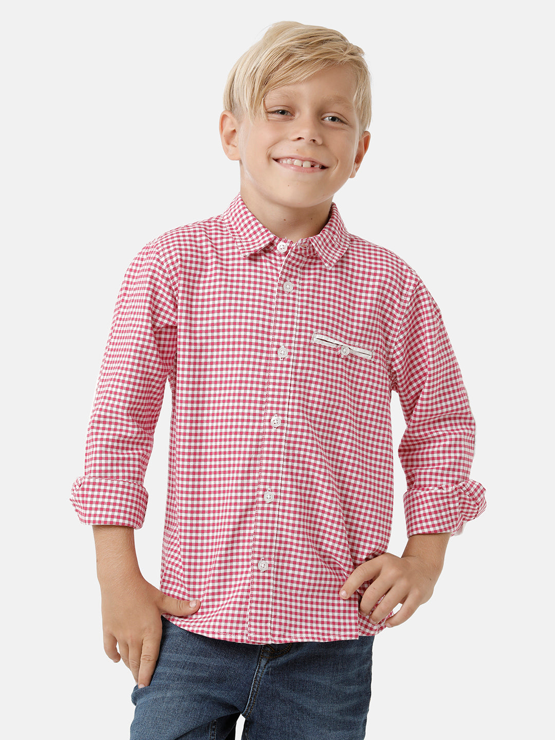 Boys Gingham Checked Shirt
