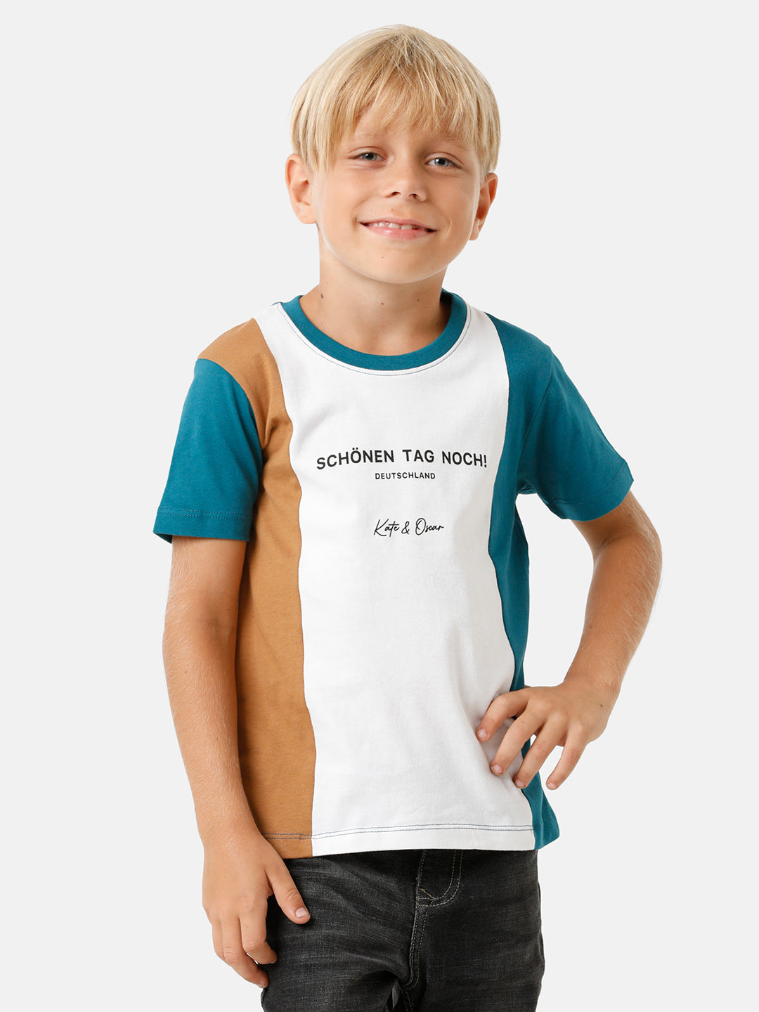 Boys Cut & Sew Printed T-shirt