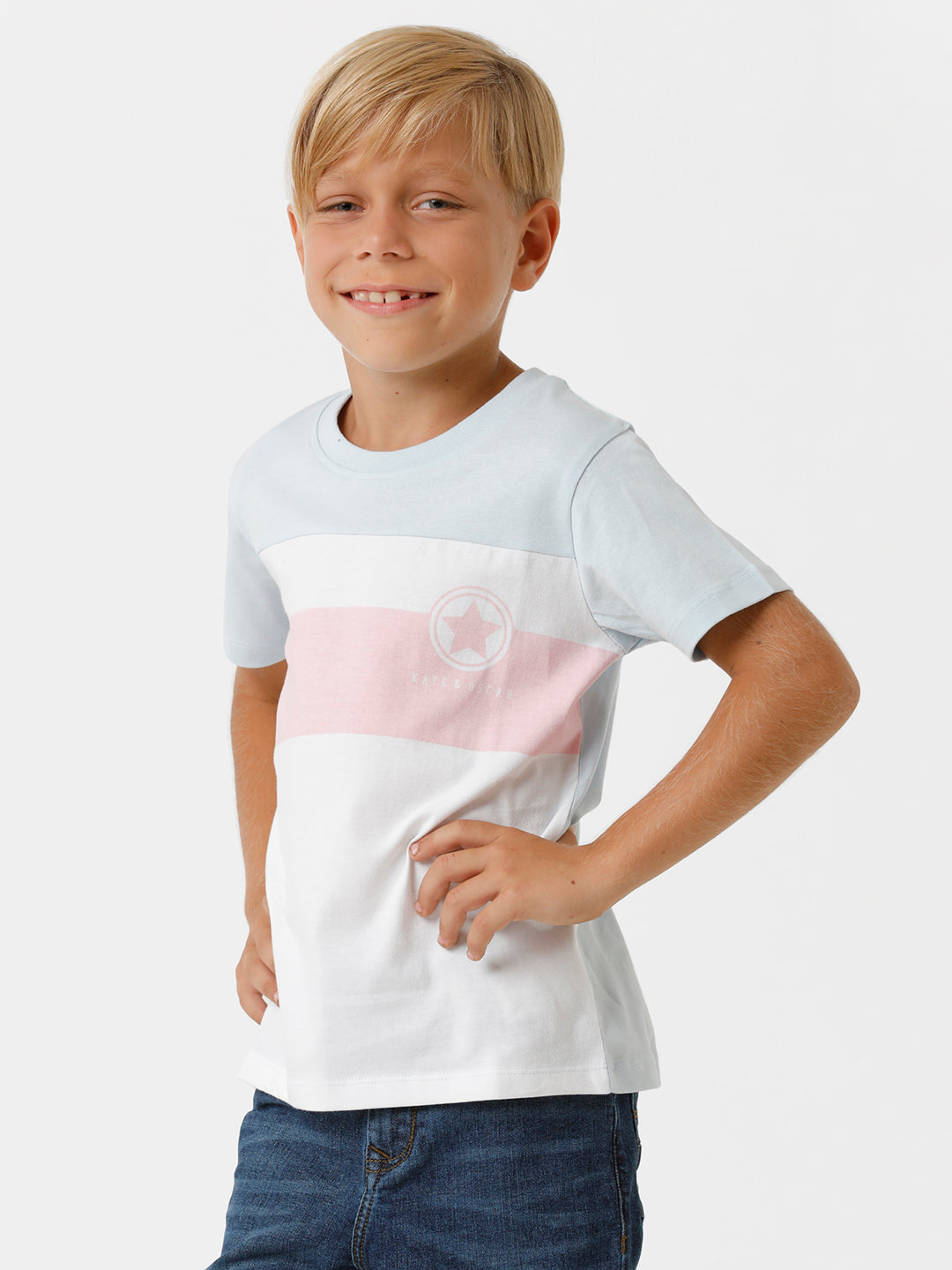 Boys Cut & Sew Placement Printed T-shirt