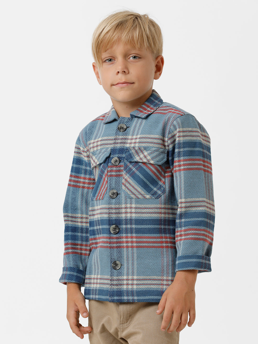 Boys Checked Shacket