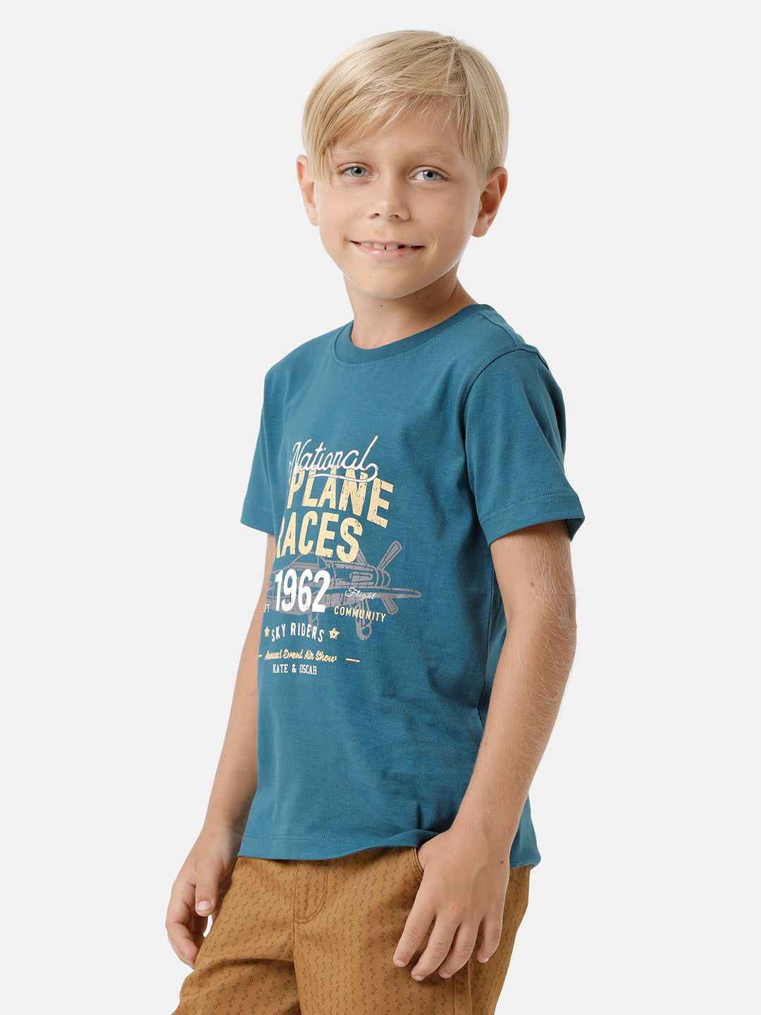 Boys Cut & Sew Printed T-shirt