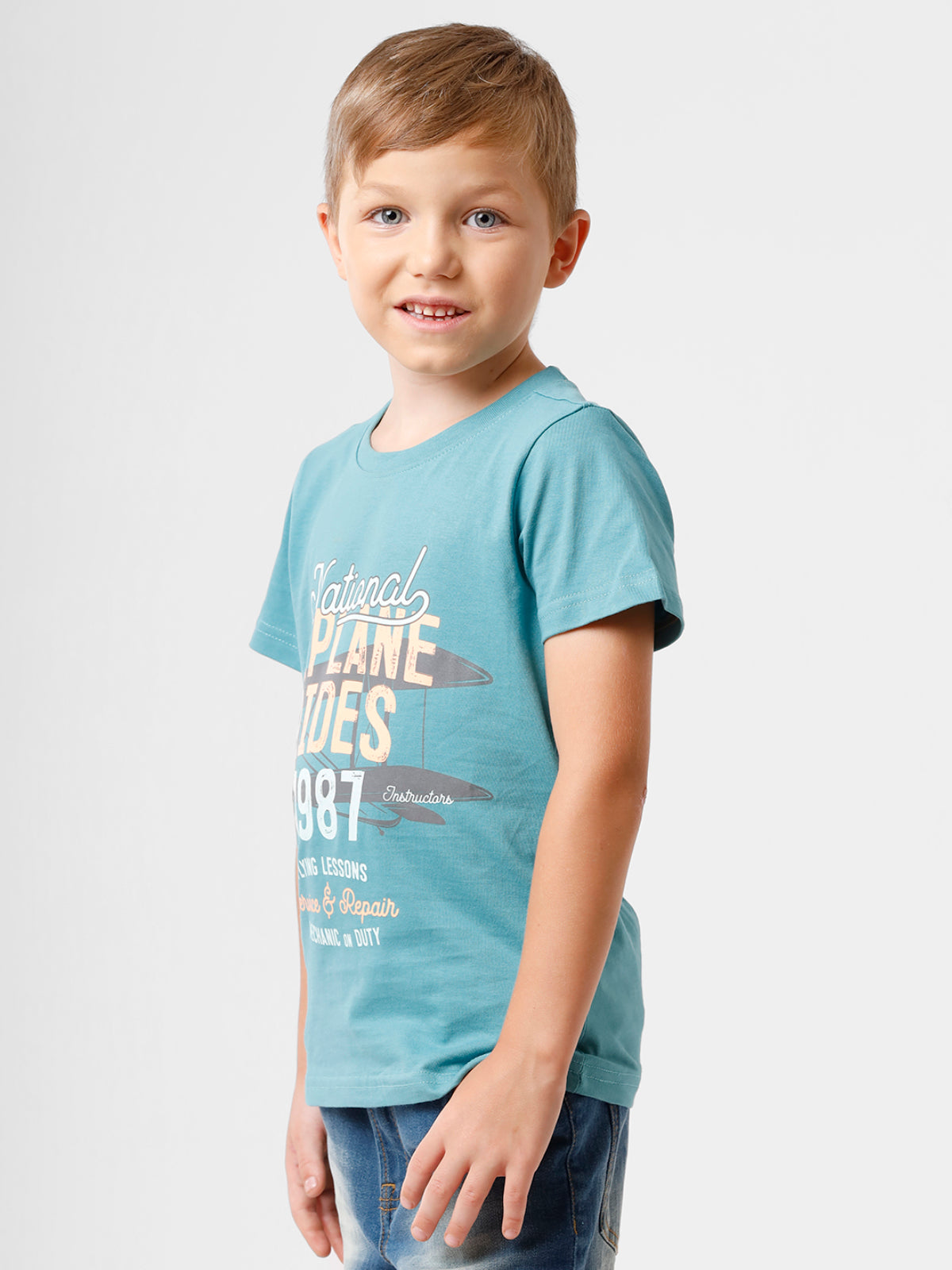 Blue Printed Tee