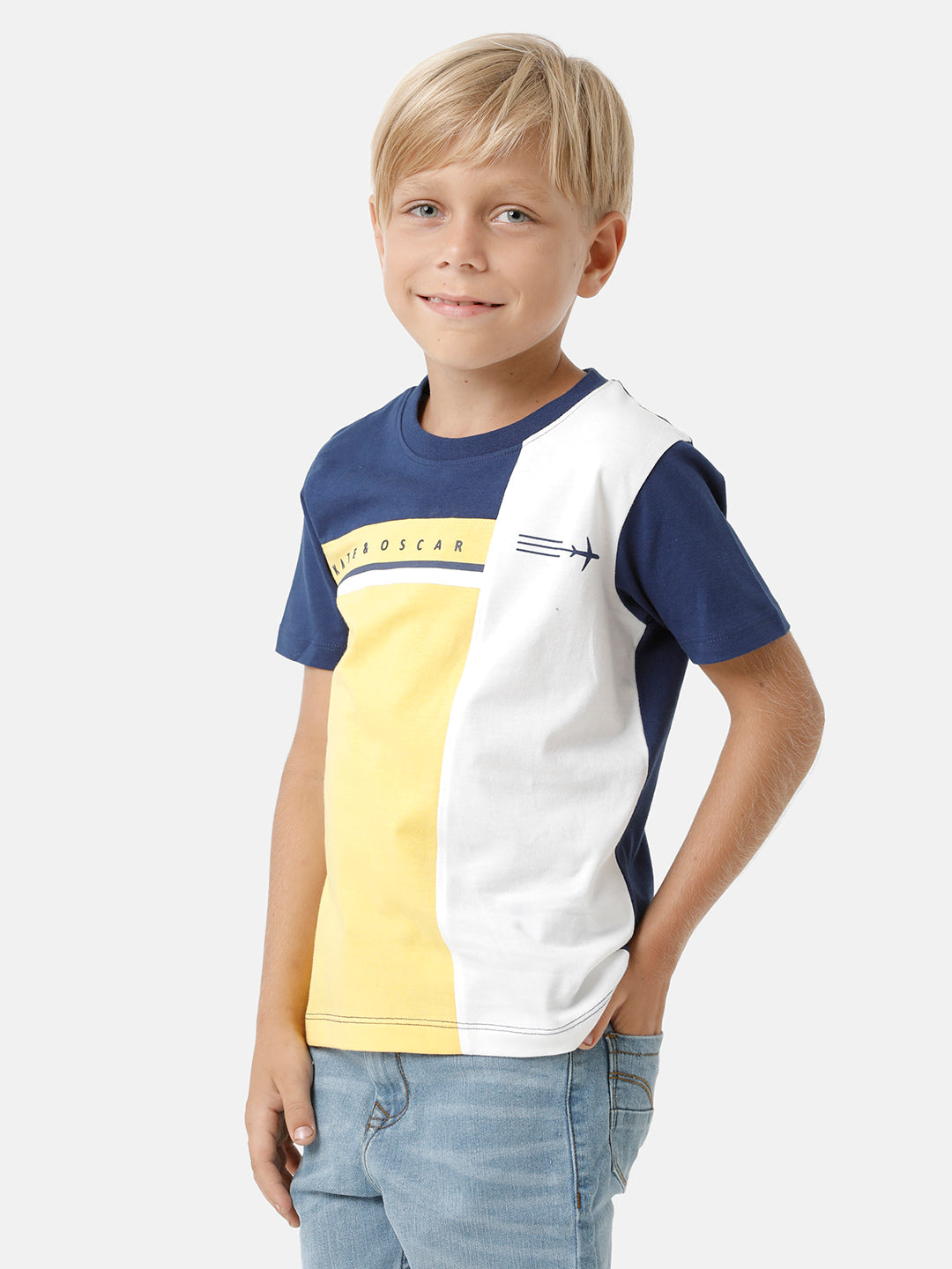 Boys Cut & Sew Placement Printed T-shirt