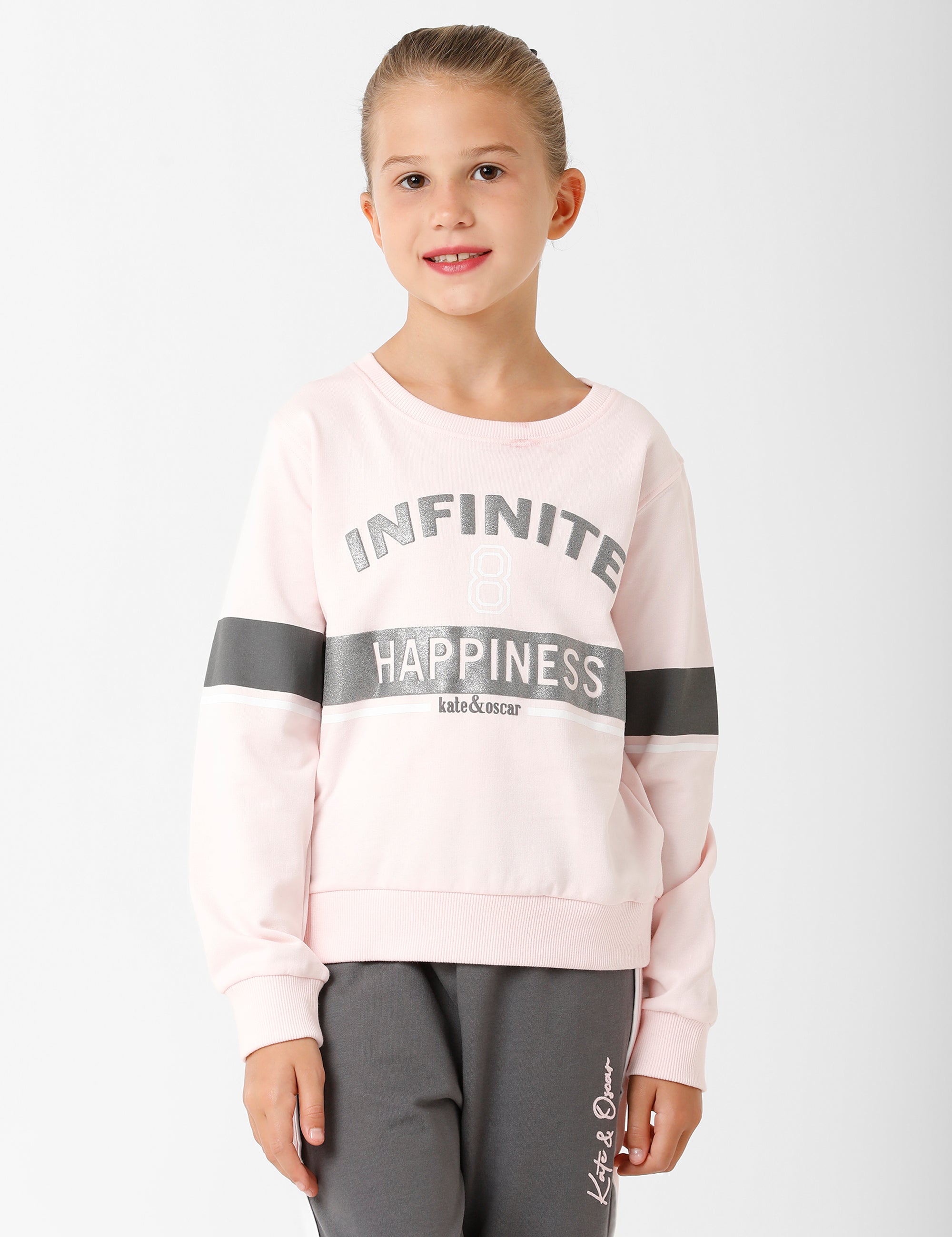 Printed Pink Happiness Sweatshirt