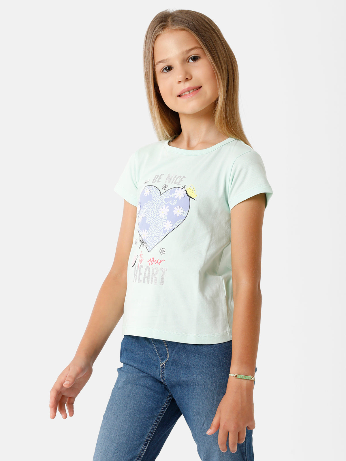 Simple Blue T-Shirt with Print