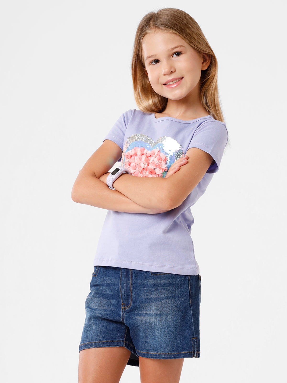 Lavender T-Shirt with Print