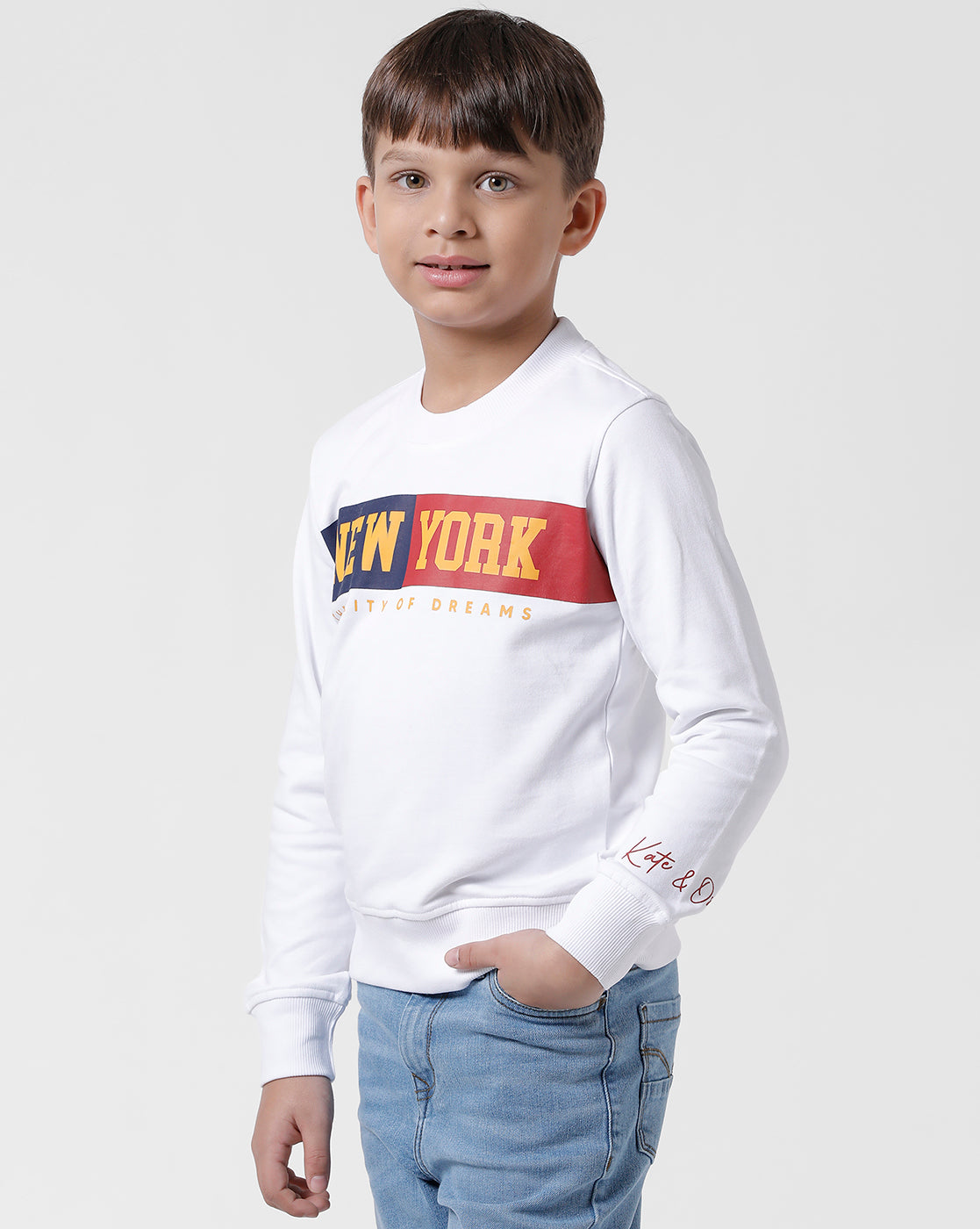 White Printed Sweatshirt