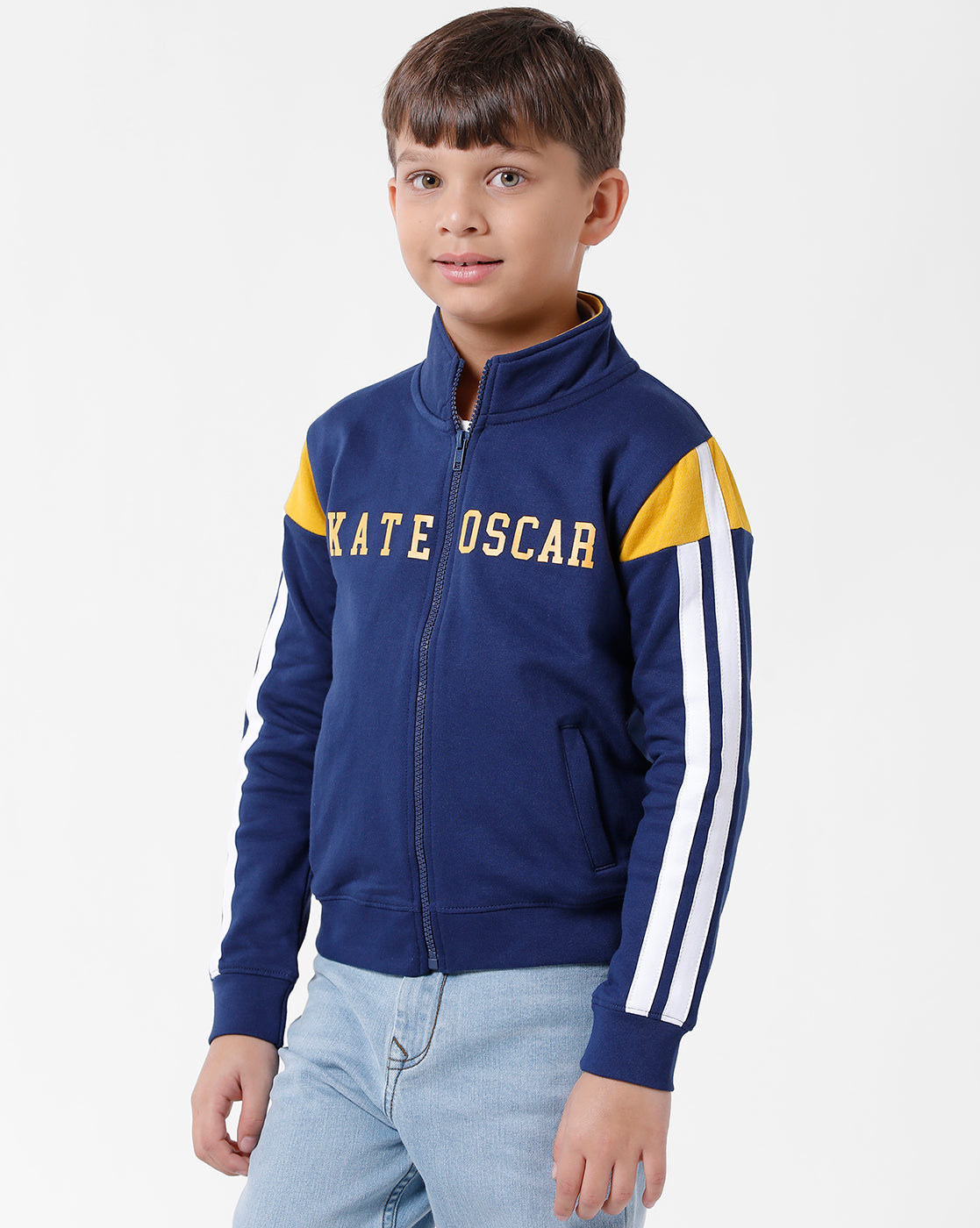 Navy Blue Cut & Sew Sweatshirt