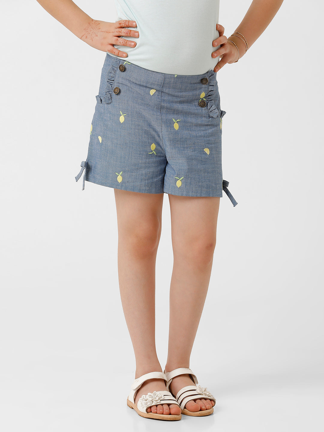 Girls Embroidered Shorts