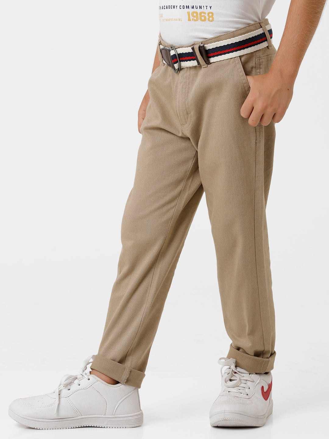 Boys Printed Trousers with Belt