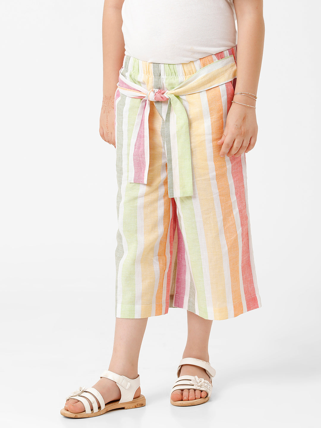 Girls Multi Color Casual Trouser